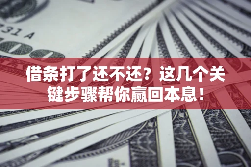 济南借条打了还不还？这几个关键步骤帮你赢回本息！