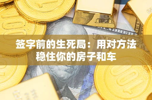 济南签字前的生死局：用对方法稳住你的房子和车