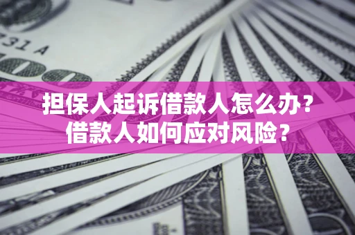 济南担保人起诉借款人怎么办？借款人如何应对风险？