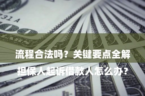 济南

担保人起诉借款人怎么办？流程合法吗？关键要点全解析
