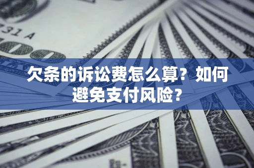 济南欠条的诉讼费怎么算？如何避免支付风险？