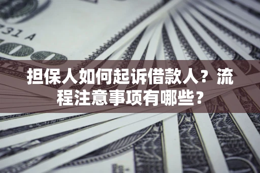 济南担保人如何起诉借款人？流程注意事项有哪些？